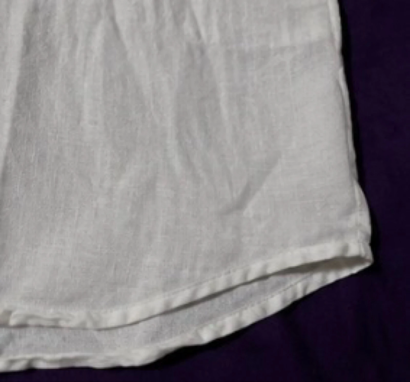 Sergio Vitti Classic cut white linen short-sleeve shirt Size 39/40 – photo 7